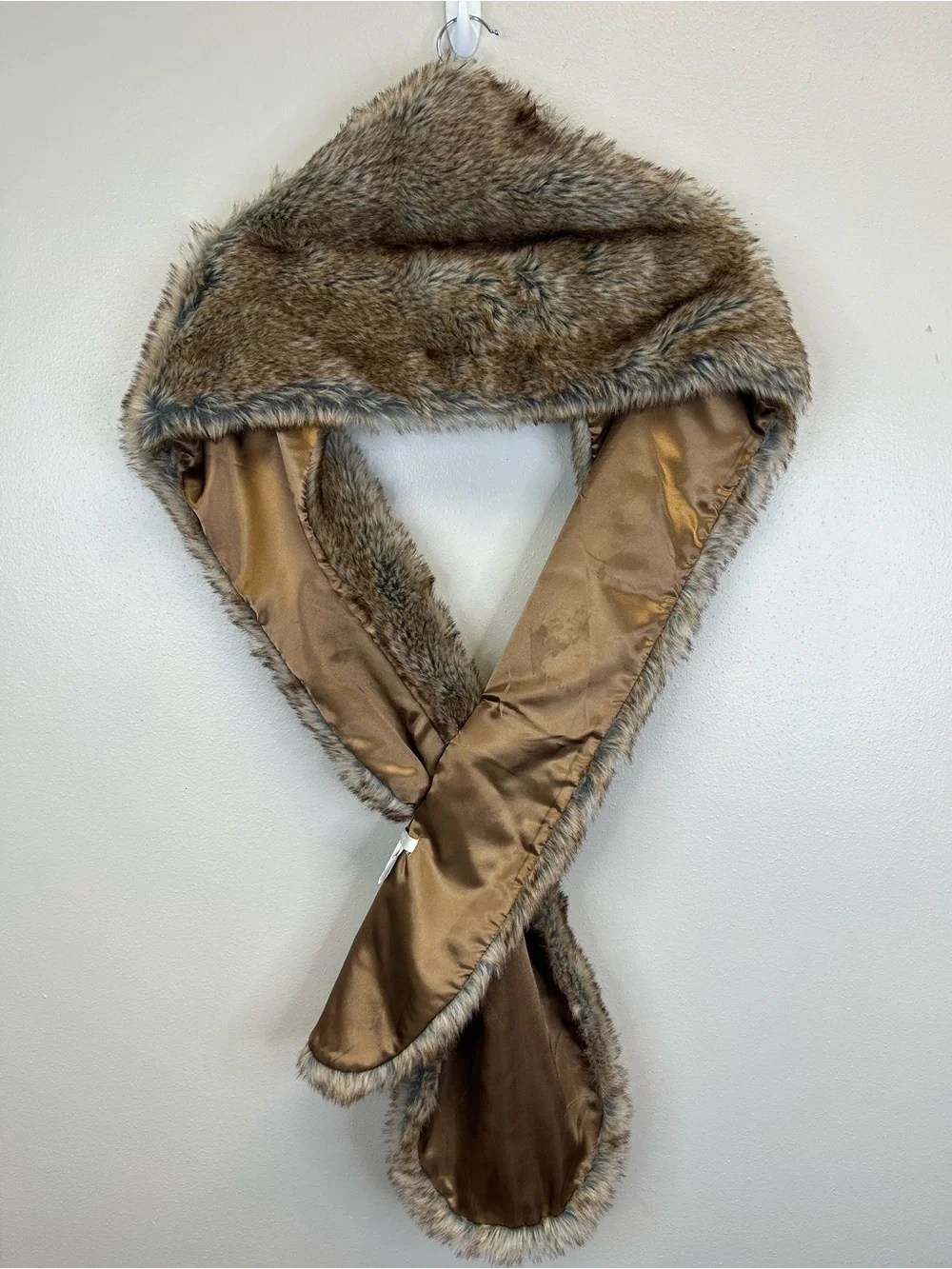 Wedding Event Pull Through Faux Fur Shawl Holiday‎ Plus Size Formal Fall Winter